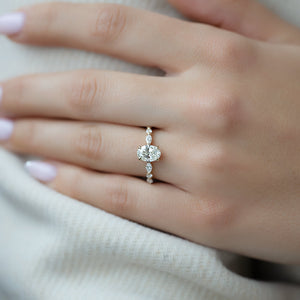 The Lindsey Set With A 2.5 Carat Oval Lab Diamond