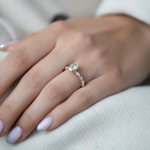 The Lindsey Set With A 2.5 Carat Oval Lab Diamond