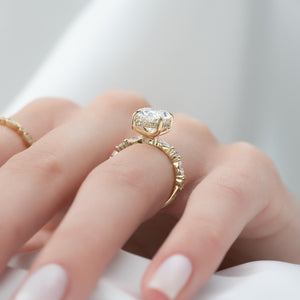 The Lindsey Set With A 2.5 Carat Oval Lab Diamond