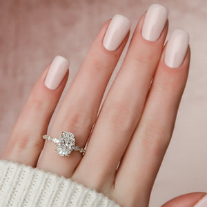 The Lindsey Set With A 2.5 Carat Oval Lab Diamond