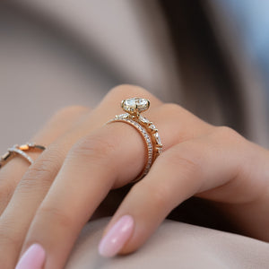 The Lindsey Set With A 2.5 Carat Oval Lab Diamond