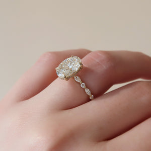 The Lindsey Set With A 2.5 Carat Oval Lab Diamond