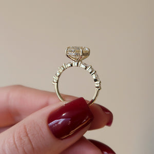 The Lindsey Set With A 2.5 Carat Oval Lab Diamond