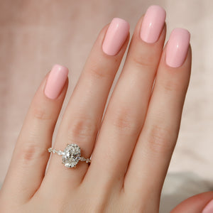 The Lindsey Set With A 2.5 Carat Oval Lab Diamond