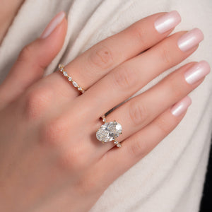 The Lindsey Set With A 2.5 Carat Oval Lab Diamond