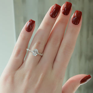The Lindsey Set With A 2.5 Carat Oval Lab Diamond