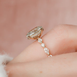 The Lindsey Set With A 2.5 Carat Oval Lab Diamond