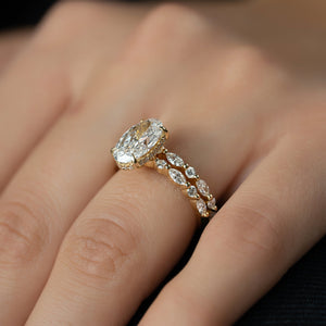 The Lindsey Set With A 2.5 Carat Oval Lab Diamond