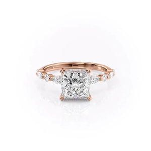 The Lindsey Set With A 4.5 Carat Princess Moissanite
