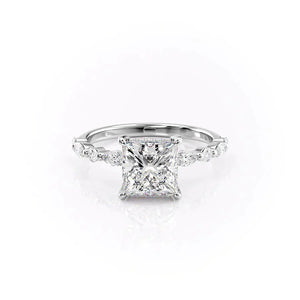 The Lindsey Set With A 1 Carat Princess Moissanite