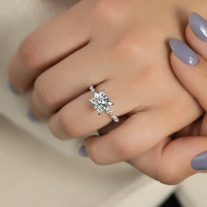 The Lindsey Set With A Princess Moissanite