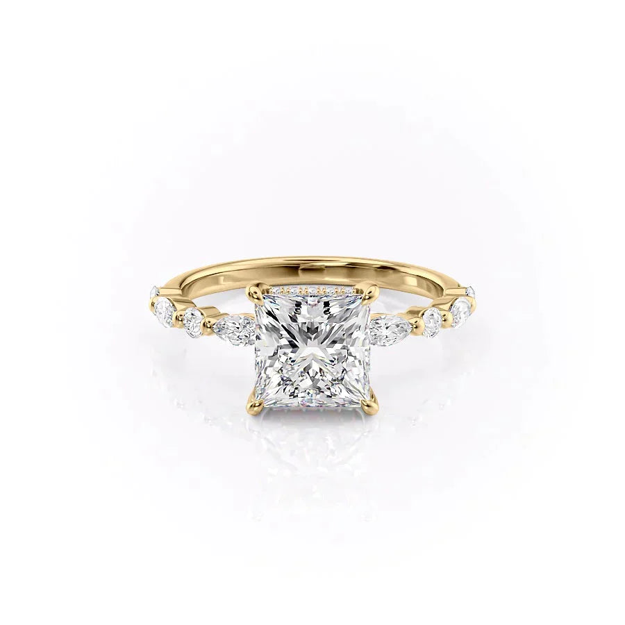The Lindsey Set With A 1.5 Carat Princess Lab Diamond