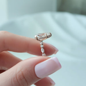 The Lindsey Set With A 1.5 Carat Pear Moissanite