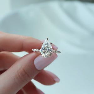 The Lindsey Set With A 1.5 Carat Pear Moissanite