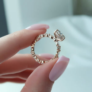 The Lindsey Set With A 1.5 Carat Pear Moissanite