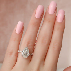 The Lindsey Set With A 3 Carat Pear Lab Diamond