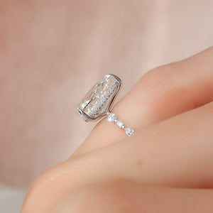 The Lindsey Set With A 3 Carat Pear Lab Diamond
