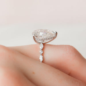 The Lindsey Set With A 3 Carat Pear Lab Diamond