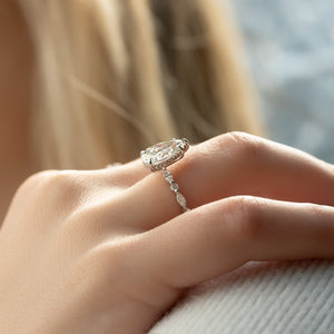 The Lindsey Set With A 3 Carat Pear Lab Diamond