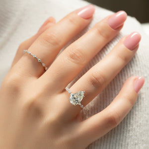 The Lindsey Set With A 3 Carat Pear Lab Diamond