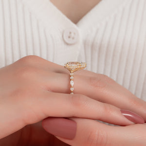 The Lindsey Set With A 1 Carat Pear Lab Diamond