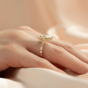 The Lindsey Set With A 1 Carat Pear Lab Diamond
