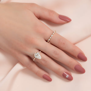 The Lindsey Set With A 1 Carat Pear Lab Diamond