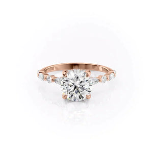 The Lindsey Set With A 2.5 Carat Round Moissanite