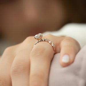 The Lindsey Set With A 3 Carat Round Moissanite