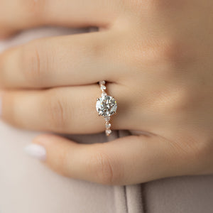 The Lindsey Set With A 3 Carat Round Moissanite