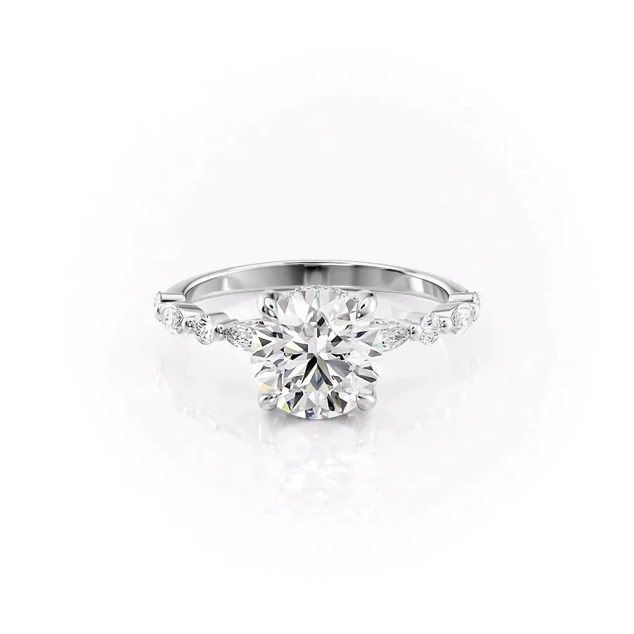 The Lindsey Set With A 2 Carat Round Moissanite
