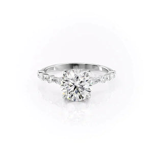 The Lindsey Set With A 3 Carat Round Lab Diamond