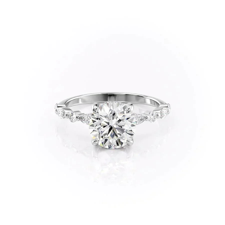 The Lindsey Set With A Round Moissanite
