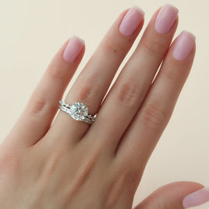 The Lindsey Set With A 3 Carat Round Lab Diamond