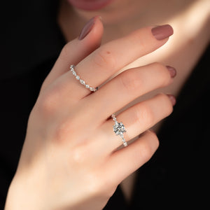 The Lindsey Set With A 3 Carat Round Lab Diamond