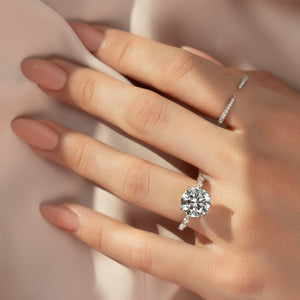 The Lindsey Set With A 3 Carat Round Lab Diamond