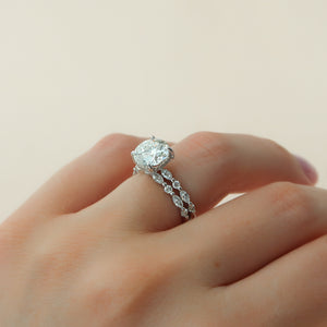The Lindsey Set With A 3 Carat Round Lab Diamond