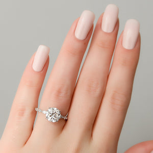 The Lindsey Set With A 3 Carat Round Lab Diamond
