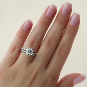 The Lindsey Set With A 3 Carat Round Lab Diamond