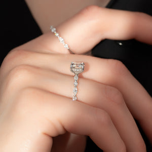 The Lindsey Set With A 3 Carat Round Lab Diamond