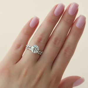 The Lindsey Set With A 3 Carat Round Lab Diamond