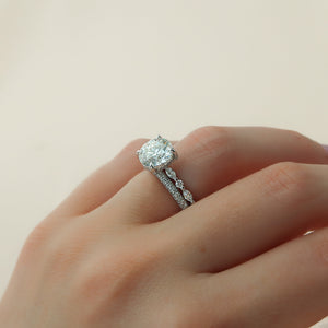 The Lindsey Set With A 3 Carat Round Lab Diamond