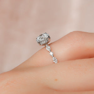 The Lindsey Set With A 3 Carat Round Lab Diamond