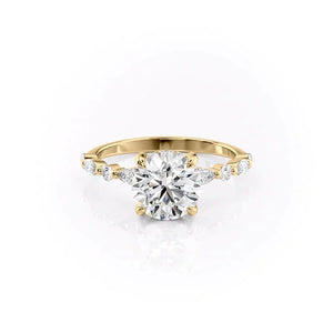 The Lindsey Set With A 3.5 Carat Round Moissanite