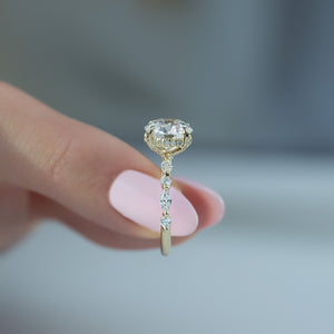 The Lindsey Set With A 2 Carat Round Moissanite