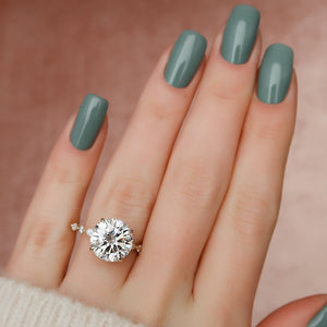 The Lindsey Set With A 2 Carat Round Moissanite