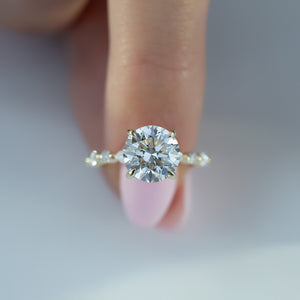 The Lindsey Set With A 2 Carat Round Moissanite