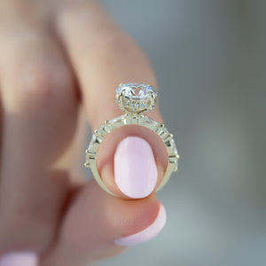 The Lindsey Set With A 2 Carat Round Moissanite
