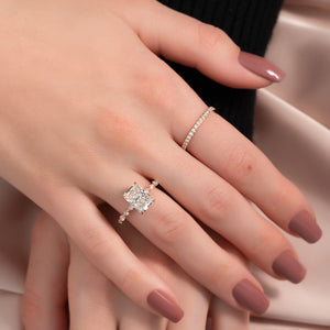 The Lindsey Set With A 1 Carat Radiant Lab Diamond