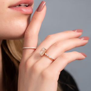 The Lindsey Set With A 1 Carat Radiant Lab Diamond